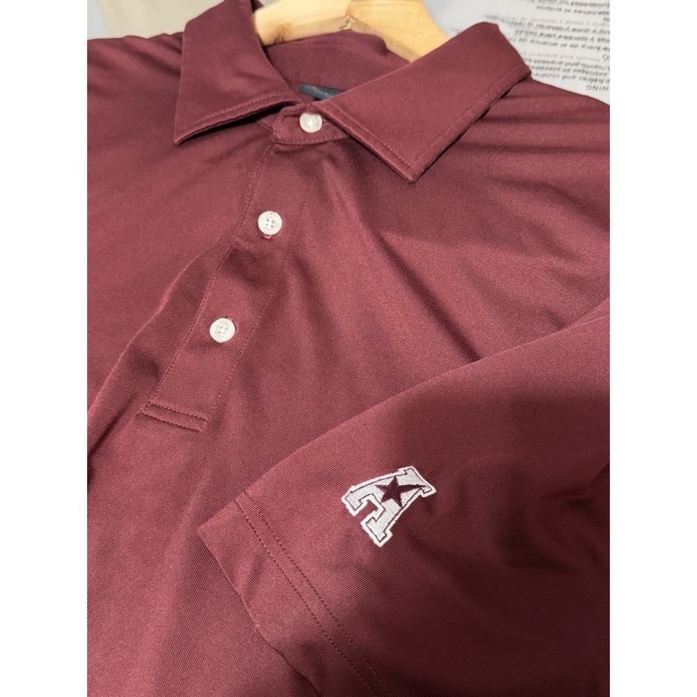 Dunning Texas A&M Golf Polo Shirt Mens Size XL Red White Aggies Short Sleeve